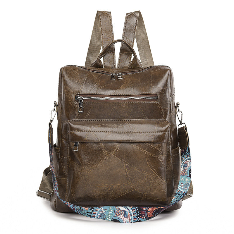 Wholesale Retro PU Large Capacity Travel Backpacks